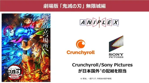 ソニーグループ、劇場版「鬼滅の刃」のグローバルヒットを期待…クランチロールとソニーピクチャーズが海外市場で共同配給