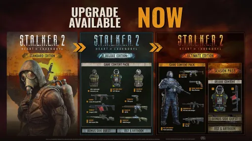 「S.T.A.L.K.E.R. 2: Heart of Chornobyl」デジタルアイテムを追加できるアップグレードパック3種を販売開始。30％オフセールを開催中