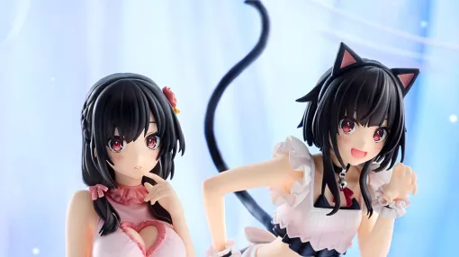 『このすば』猫耳メイド姿のめぐみんとネグリジェ姿のゆんゆんがフィギュア化。モチーフイラスト使用したラバーマット付きスペシャルセットも予約受け中【この素晴らしい世界に祝福を！】
