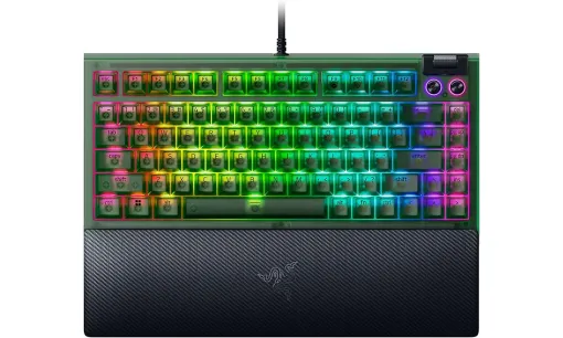 スケルトンなデザインが特徴的なRazerのゲーミングキーボード「BlackWidow V4 75% Phantom Green Edition」がAmazonにて11%オフでタイムセール中 スケルトンなデザインが特徴的なRazerのゲーミングキーボード「BlackWidow V4 75% Phantom Green Edition」がAmazonにて11%オフでタイムセール中
