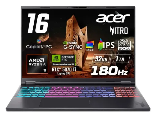 Ryzen&GeForce RTX 50シリーズ搭載の16インチ級ゲームノートPC計2製品がAcerから Ryzen&GeForce RTX 50シリーズ搭載の16インチ級ゲームノートPC計2製品がAcerから