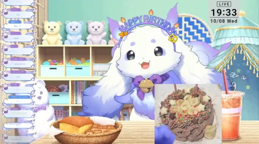 【にじさんじ】ルンルンさんが2度目のバースデー。ケーキをデコって食べて過ごすスローでハッピーな誕生日配信を実施