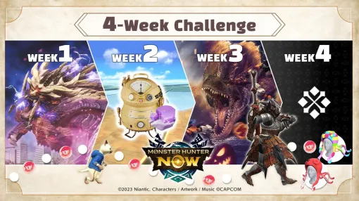 『モンハンナウ』高難易度クエストに挑戦! 4週間チャレンジ【10/13〜11/9】でイベント限定報酬を入手【モンスターハンターNow】 『モンハンナウ』高難易度クエストに挑戦! 4週間チャレンジ【10/13〜11/9】でイベント限定報酬を入手【モンスターハンターNow】