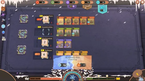 『ハーベストダイス:豊穣の女神からの祝福』ダイスとカードが鍵を握る集落建設ローグライク。凍てつく辺境を舞台に、戦略と運を武器に厳しい自然に立ち向かえ 『ハーベストダイス:豊穣の女神からの祝福』ダイスとカードが鍵を握る集落建設ローグライク。凍てつく辺境を舞台に、戦略と運を武器に厳しい自然に立ち向かえ