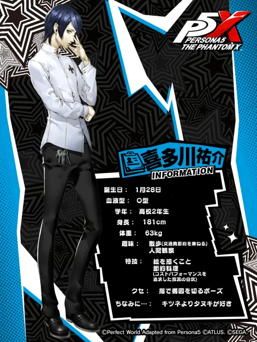 セガ、『P5X』で喜多川 祐介/コードネーム : フォックス (CV. 杉田智和)と新島 真/コードネーム : クイーン (CV. 佐藤利奈)が明日復刻登場 セガ、『P5X』で喜多川 祐介/コードネーム : フォックス (CV. 杉田智和)と新島 真/コードネーム : クイーン (CV. 佐藤利奈)が明日復刻登場