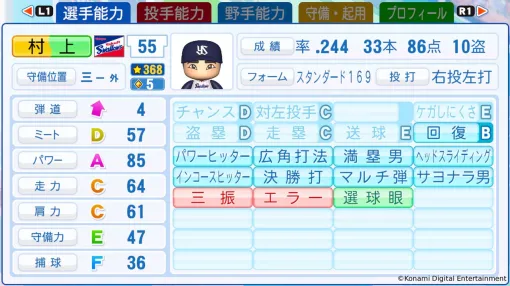 『パワプロ2025』選手データアプデで佐藤輝明がNPB現役最高パワーに。『プロスピ2025』でも守備力大幅アップ、村上宗隆やレイエスも能力更新 『パワプロ2025』選手データアプデで佐藤輝明がNPB現役最高パワーに。『プロスピ2025』でも守備力大幅アップ、村上宗隆やレイエスも能力更新