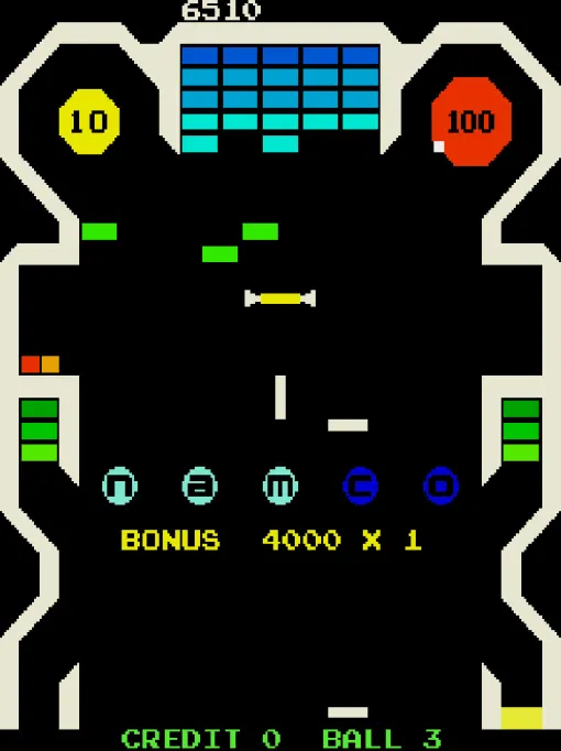 爆発で高得点を狙えるブロックくずしゲーム「ボムビー」,アケアカで11月20日に配信。1979年にナムコから発売されたタイトル 爆発で高得点を狙えるブロックくずしゲーム「ボムビー」,アケアカで11月20日に配信。1979年にナムコから発売されたタイトル