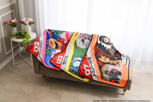ナムコット「パックマン」「ゼビウス」「ドルアーガの塔」のファミコンソフト外箱デザインのブランケットが登場。2026年2月16日発売 ナムコット「パックマン」「ゼビウス」「ドルアーガの塔」のファミコンソフト外箱デザインのブランケットが登場。2026年2月16日発売
