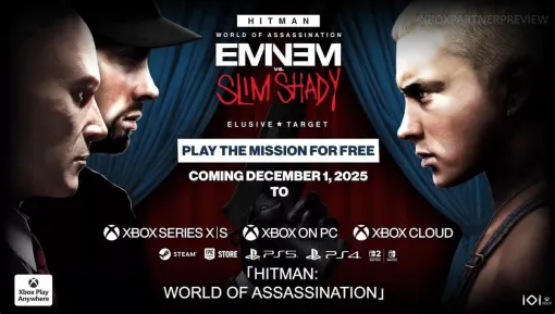 エミネムと『ヒットマン』エージェント47が共闘。『HITMAN WoA』新ミッション『Eminem vs. Slim Shady』12月配信【Xbox Partner Preview】