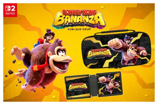 『ドンキーコング バナンザ』Switch 2ライセンスアクセサリーが2種11月下旬に発売。力強いパンチが印象的なポーチとカードケース