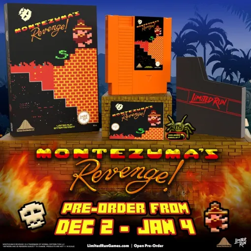 レトロゲームをレトロな海外ファミコンに移植，カートリッジ版を発売。探索アクション「Montezuma’s Revenge!」の予約を受付中