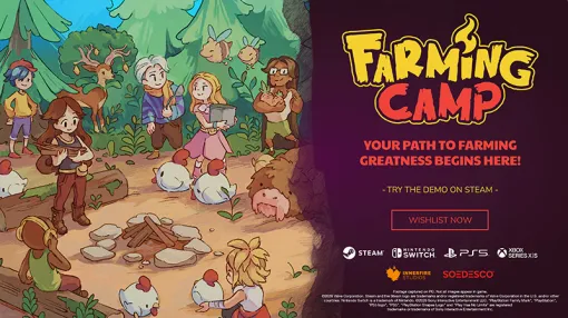 SOEDESCOとInnerfire Studios、農場経営ゲーム『Farming Camp』のアナウンストレーラーを公開