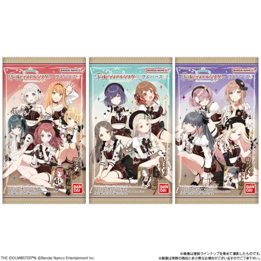 『学マス』ウエハース第3弾が2/2登場。ココアクリーム味ウエハース風衣装を着たアイドルたちの新規描き下ろし絵などのカード・全31種を収録【学園アイドルマスター ウエハース3】