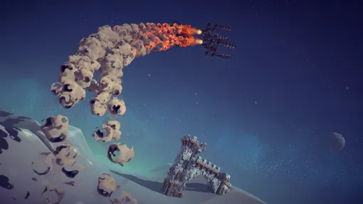 人気兵器サンドボックス『Besiege』の新DLC発表、舞台はとうとう「宇宙」に。“重力利用加速”も可能、しかしときには耐えきれず爆散